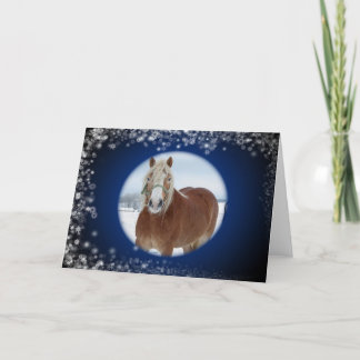 Tarjeta Festiva Sparkle Horse Holiday Card