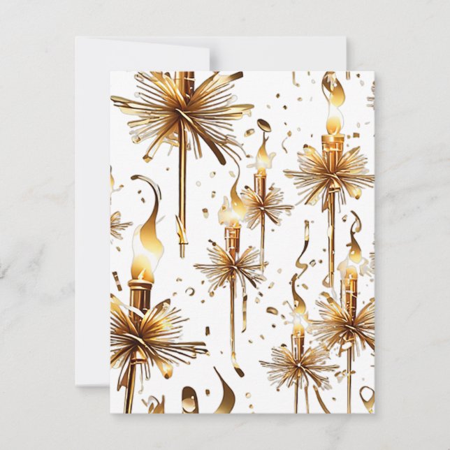 Tarjeta Festiva Sparklers (Anverso)