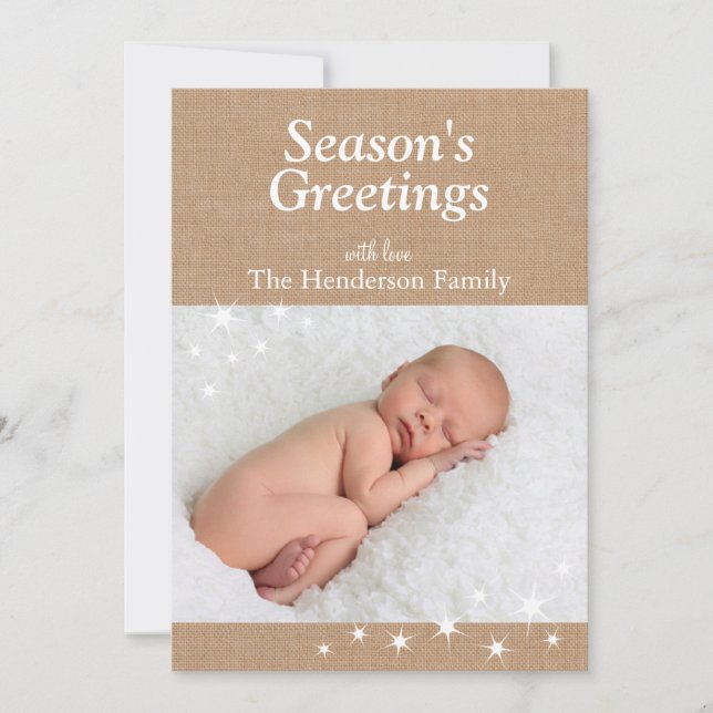 Tarjeta Festiva Sparkling Lights Holiday Card (Anverso)