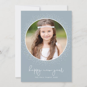 Tarjeta Festiva Sparkling New Year Holiday Photo Card