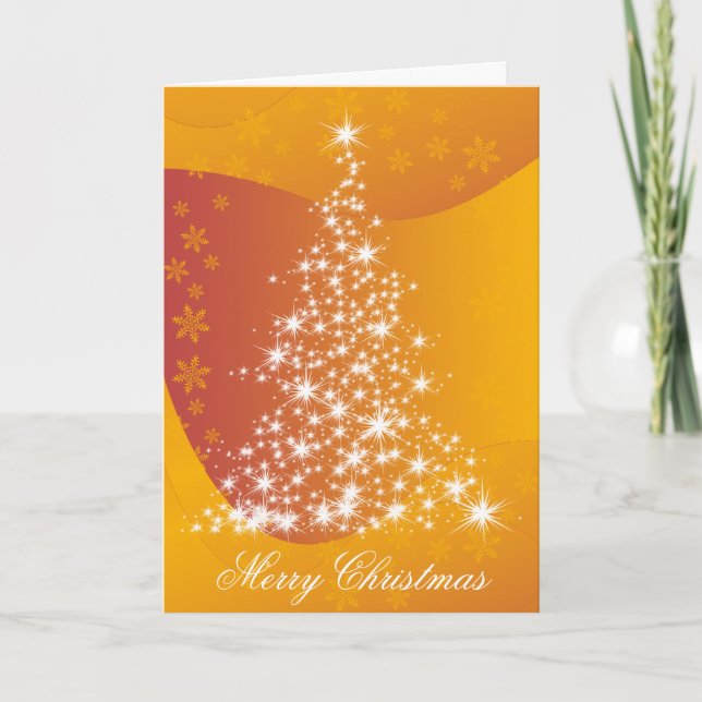 Tarjeta Festiva Sparkly Christmas Tree Card (Anverso)
