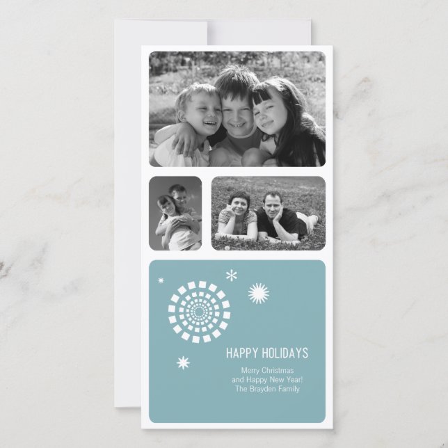 Tarjeta Festiva Spirograph Christmas Photo Card (Anverso)