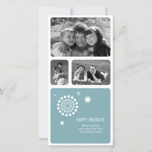 Tarjeta Festiva Spirograph Christmas Photo Card