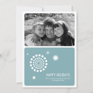 Tarjeta Festiva Spirograph Christmas Photo Card 5x7