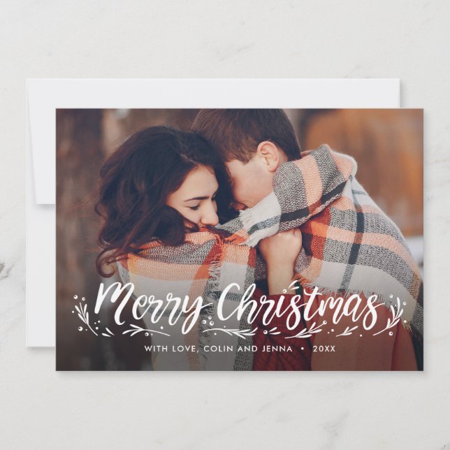 Tarjeta Festiva Splendid Season Christmas Photo Card (Anverso)