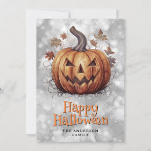 Tarjeta Festiva Spookkin Pumpkin Happy Halloween Card