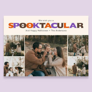 Tarjeta Festiva Spooktacular divertida foto de vacaciones de Hallo