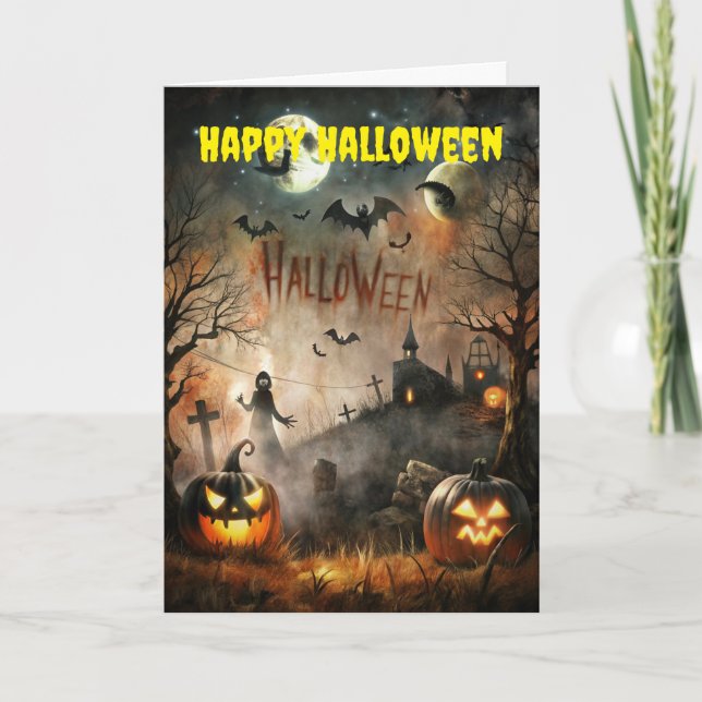 Tarjeta Festiva Spooky Halloween (Anverso)