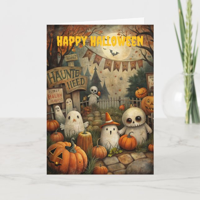 Tarjeta Festiva Spooky Halloween (Anverso)