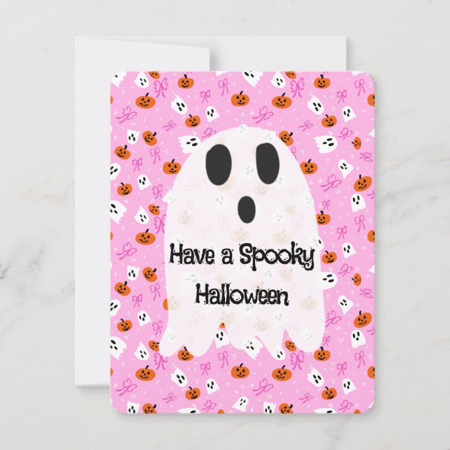 Tarjeta Festiva Spooky Halloween  (Anverso)