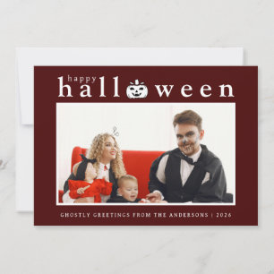 Tarjeta Festiva Spooky Jack-o'-lantern Happy Halloween 1 Photo