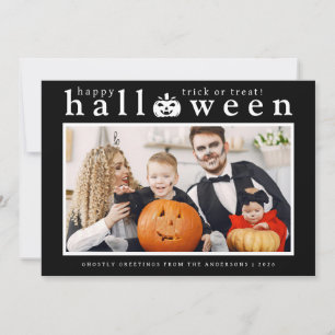 Tarjeta Festiva Spooky Jack-o'-lantern Happy Halloween 1 Photo