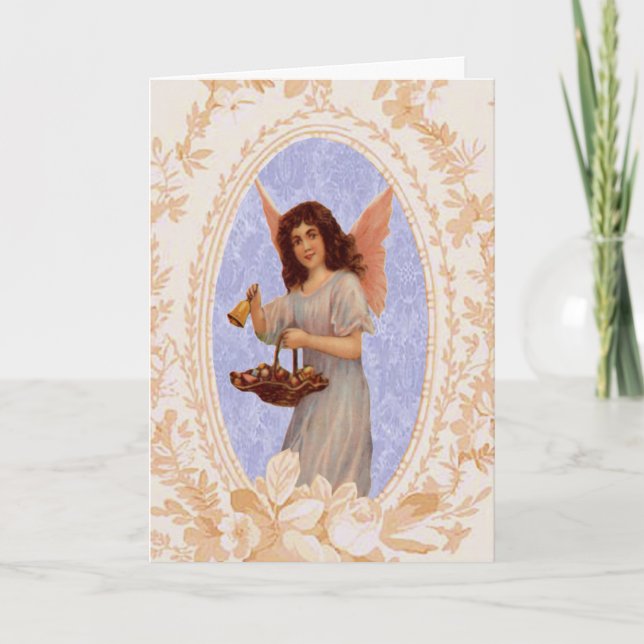 Tarjeta Festiva Spring Angel Easter Card (Anverso)