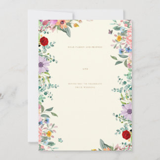 Tarjeta Festiva Spring Floral Wedding Invitations