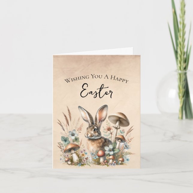 Tarjeta Festiva Spring Jack Rabbit (Anverso)