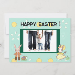 Tarjeta Festiva Springtime Bunny Joy Card