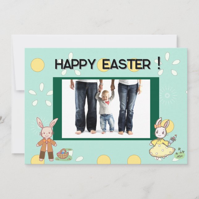 Tarjeta Festiva Springtime Bunny Joy Card (Anverso)