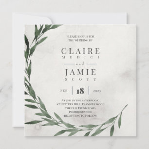 Tarjeta Festiva SQUARE INVITE Classic RUSTIC