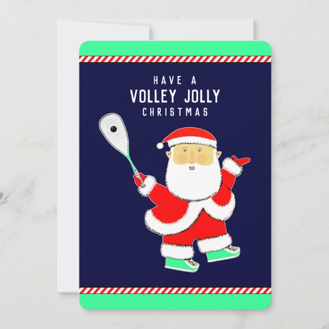 Tarjeta Festiva Squash Player Christmas (Anverso)
