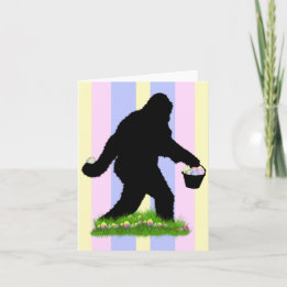 Tarjeta Festiva Squatchin perdido para huevos de Pascua