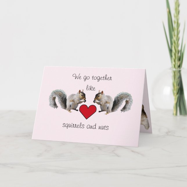 Tarjeta Festiva Squirly Valentine (Anverso)