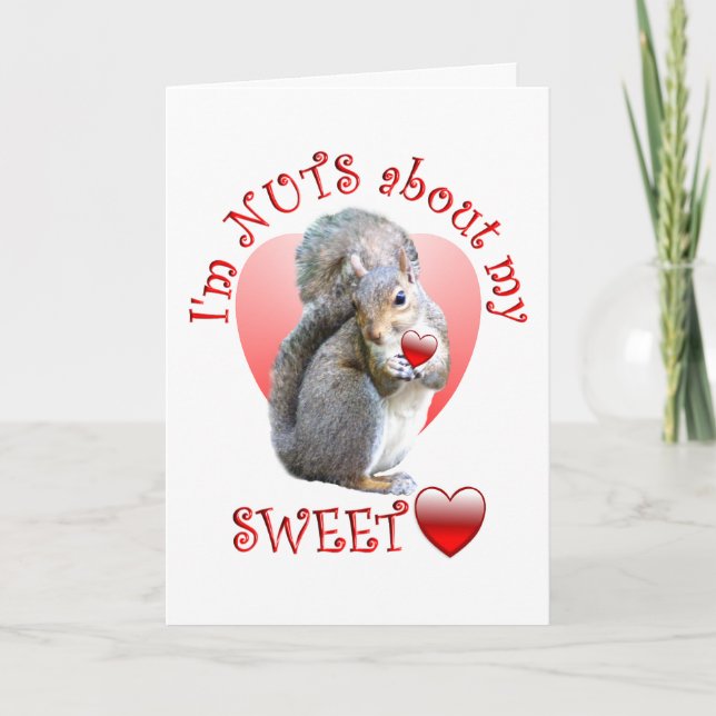 Tarjeta Festiva Squirrel Valentine (Anverso)