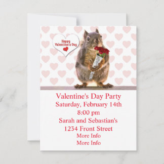 Tarjeta Festiva Squirrel Valentine