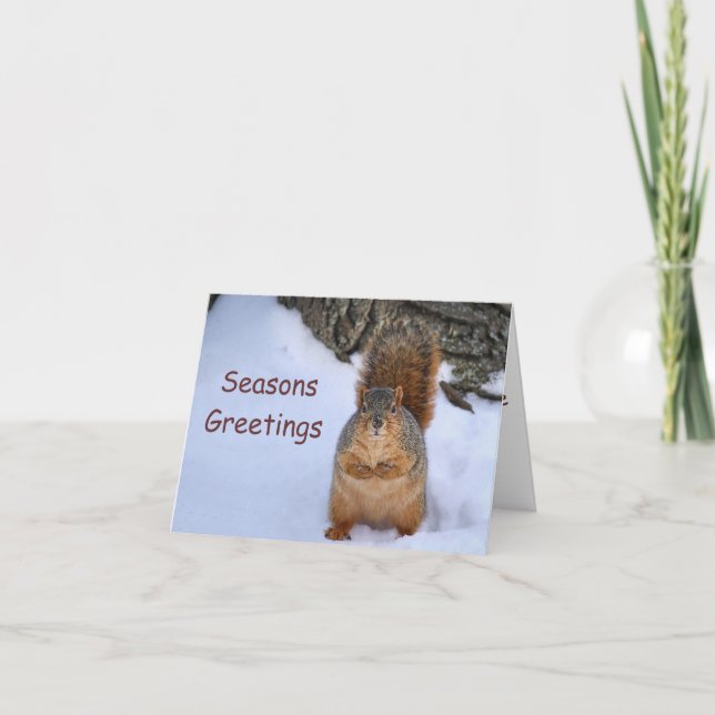 Tarjeta Festiva SquirrelChristmas (Anverso)