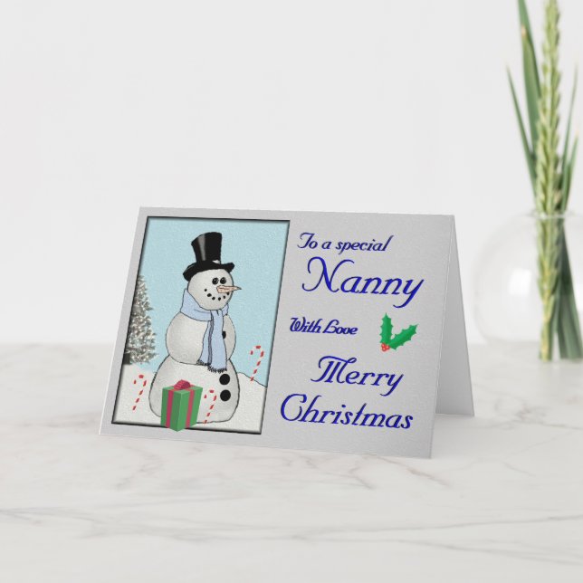 Tarjeta Festiva Sr. Snowman (Anverso)