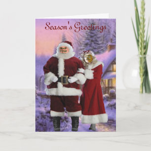 Tarjeta Festiva Sr. y Sra. Claus