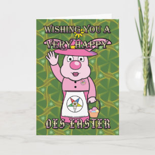 Tarjeta Festiva Sra. OES Easter Bunny