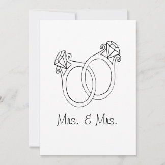 Tarjeta Festiva Sra. y la Sra. Boda Card