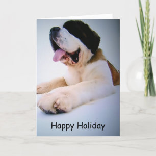 TARJETA FESTIVA ST. BERNARD AL RESCATE = NAVIDADES DESEADOS