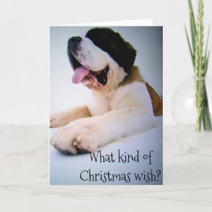 TARJETA FESTIVA ST. BERNARD ENVÍA "ENORMES" DESEOS DE NAVIDADES