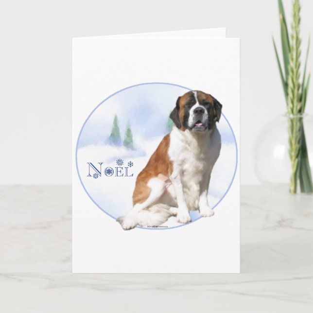 Tarjeta Festiva St Bernard Noel (Anverso)