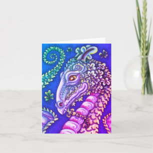 TARJETA FESTIVA ST. DRAGÓN VERDE DE SHAMROCK DE PATRICK, FANTASÍA