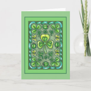 TARJETA FESTIVA   ST. EL DÍA DE PATRICK: LOS CHICOS DE ARTE PULGAD