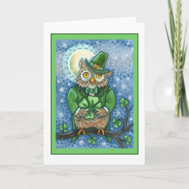 TARJETA FESTIVA   ST. HOLA DEL DÍA DE PATRICK, 4 LEPRECHAUN DE CUL (Anverso)