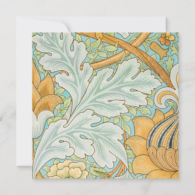 Tarjeta Festiva St.James (1881) de William Morris, la Vieja Pascua (Anverso)