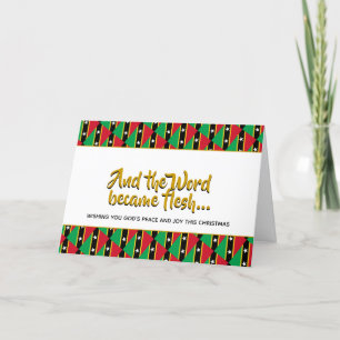 Tarjeta Festiva ST KITTS & NEVIS Word se convirtió en NAVIDADES de