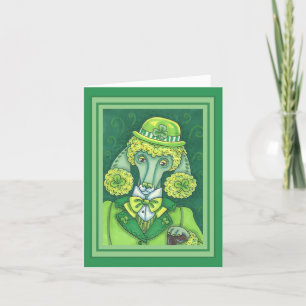TARJETA FESTIVA ST. LA PODERÍA VERDE FRANCESA IRLANDESA DE PADDY,