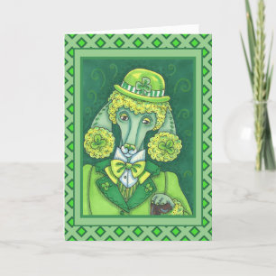 TARJETA FESTIVA ST. LA PODERÍA VERDE FRANCESA IRLANDESA DE PADDY,