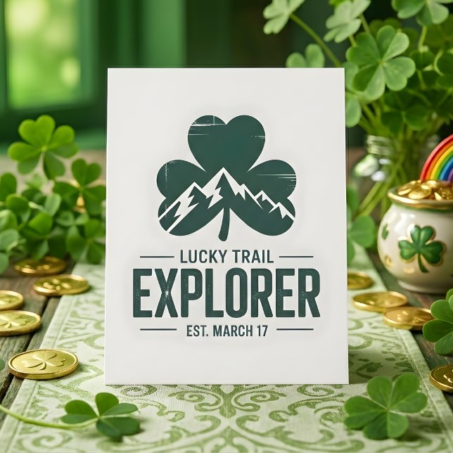 Tarjeta Festiva St Patrick Days Mountain Trail Lucky (Subido por el creador)