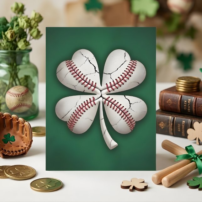 Tarjeta Festiva St Patrick’s Day Baseball Card (Subido por el creador)