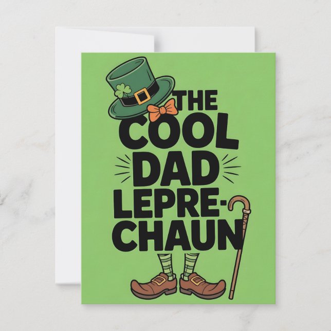 Tarjeta Festiva St Patrick’s Day Card for Dad Funny (Anverso)