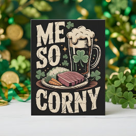 Tarjeta Festiva St Patrick’s Day Card Irish Dinner Humor