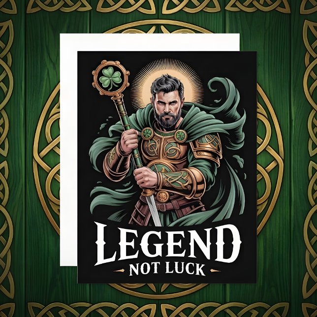 Tarjeta Festiva St Patrick’s Day Card Legend Not Luck (Subido por el creador)