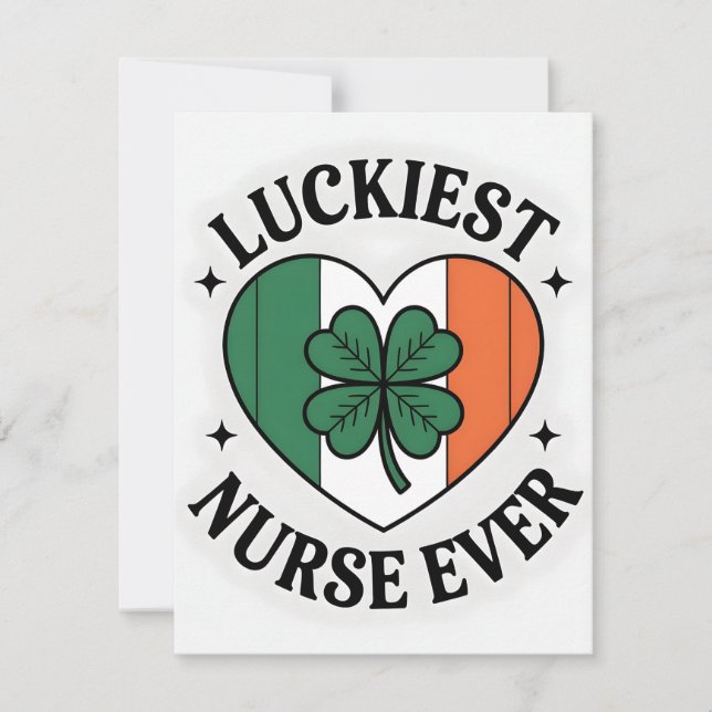 Tarjeta Festiva St Patrick’s Day Card Nurse Girlfriend (Anverso)