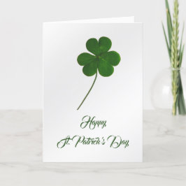 Tarjeta Festiva St Patrones Green Clover