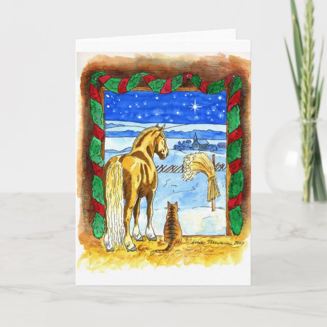 Tarjeta Festiva Stable_Christmas (Anverso)